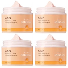 Avon Lot of 4- Avon Solutions Nurtura Replenishing Hydrating Cream 1.7oz Short Supply