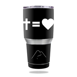 MightySkins Skin Compatible with Ozark Trail 30 oz Tumbler - Cross Equals Love | Protective, Durable, and Unique Vinyl Decal wrap Cover | Easy to Apply, Remove, and Change Styles | Made in The USA