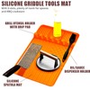 Silicone Griddle Tools Mat for Blackstone,Grill BBQ Caddy Utensils Holder