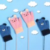 DKDDSSS 2 pcs Kids Gloves, Toddler Baby Cute Knitted Gloves