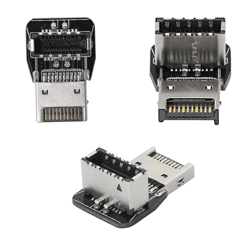 CERRXIAN 90 Degree USB Type E Adapter, Up Angle USB