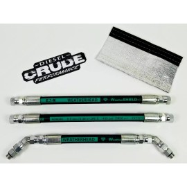 Crude Diesel 99-03 Ford 7.3L Powerstroke High Pressure Oil Pump HPOP Hoses Lines Set