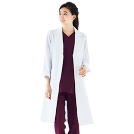 [Fork] Folk [Waist Shape & Natural A-Line] Wicking Quick Dry, Lightweight "Women's Doctor Coat hi400 - whites