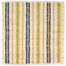 Nishio IBT-506-10 Imabari Towel Certified Hand Towel, Men's, Made in Japan, 100% Cotton, 9.8 inches (25 cm), Double-Sided Pile, Water Absorbent, Checkered Pattern, Gentleman's Imabari Towel