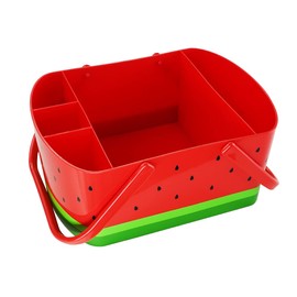 Mr. Bar-B-Q Watermelon Caddy Grilling Caddy BBQ Utensil Caddy with Fold Down Carry Handles for Organizing Condiments, Tools for Grill, BBQ, Picnics, Household Cleaning