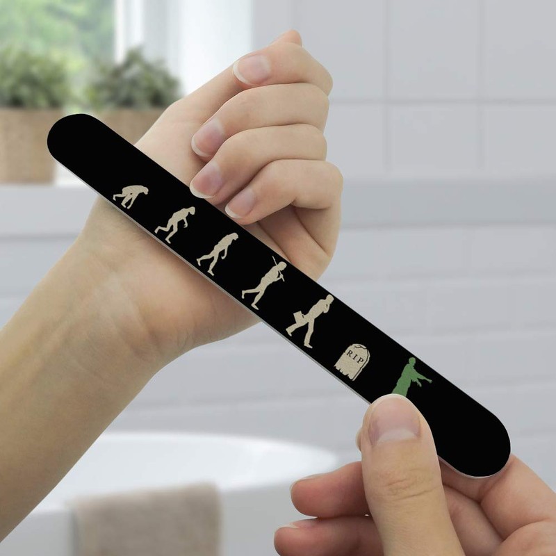Zombielution Evolution Double-Sided Nail File Emery Board Set 4 Pack