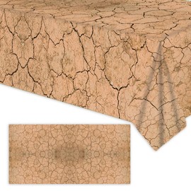 Junliang Vintage Rock Wall Tablecloths Art Old Natural Sepia Ground Cracks Print Table Cloths for City Rural Houses Dining Room Kitchen Farmhouse Rectangular Table Cover Grey Brown