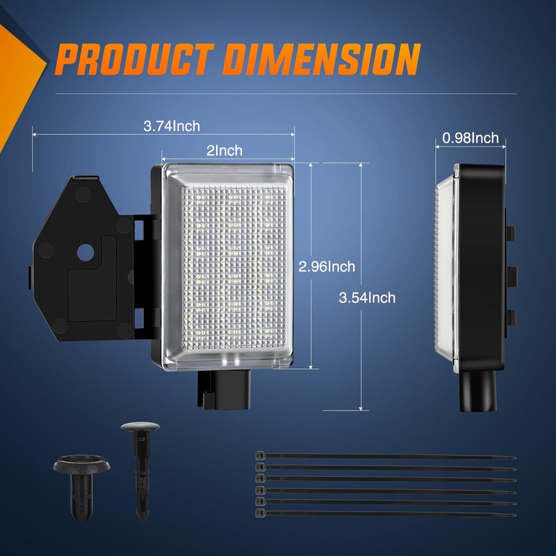 Nilight Under Hood Courtesy Light White Beam Plug and Play