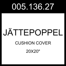 IKEA JÄTTEPOPPEL Cushion Cover Green/gray  20x20" 005.136.27