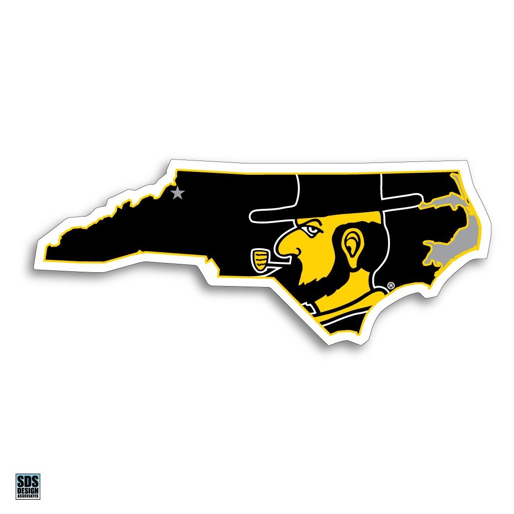 Appalachian State NCAA State Logo Magnet (3")