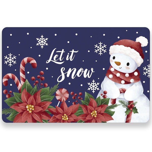 RUSPEPA 50 Pack Paper Place Mats, Christmas Snowman and Let