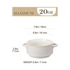 MALACASA 20 oz Ceramic Soup Bowls with Handles, Set of 4