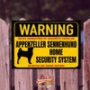 Appenzeller Mountain Dog Sign Warning Security System Door Sign Dog