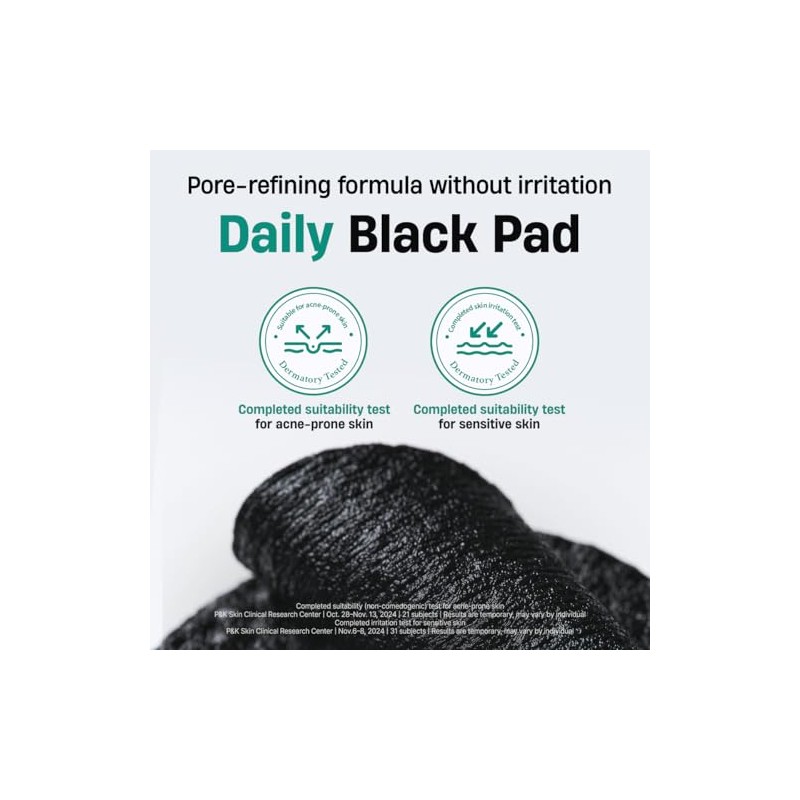DERMATORY Salicylic Acid Pore Clear Black Pads for Exfoliation