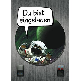 Kids Birthday Party 8 Invitation Cards Space Party Invitations Astronaut Cosmonaut Space/Spaceship/Space/Space Shuttle First Birthday Boy, Modern