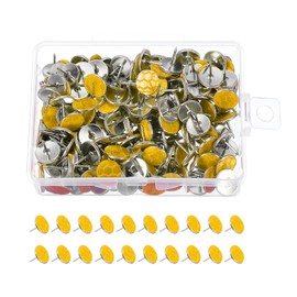 PATIKIL Reflective Tack Trail Marking Tacks, Glow Tacks Reflective Thumb Tacks for Hunting Hiking Camping Tree Stand Yellow Pack of 200