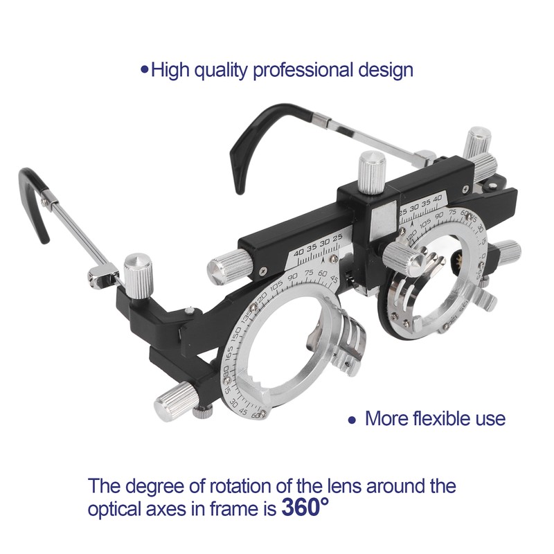 Alloy Optometry Frame Adjustable PD Lightweight Optical Trial Frame for