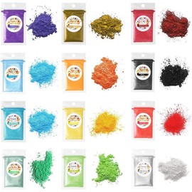 12 Colors Mica  Pigments Soap Dye for Soap Coloring - Soap Making Colorants Set - 0.18oz 12 Bags -  Safe for DIY Soaps, Bath Bombs, Candle Making,  Polishes,  Makeup Dye.