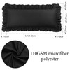 PiccoCasa Soft Microfiber Plain Bolster Pillowcase with Decorative Ruffle and