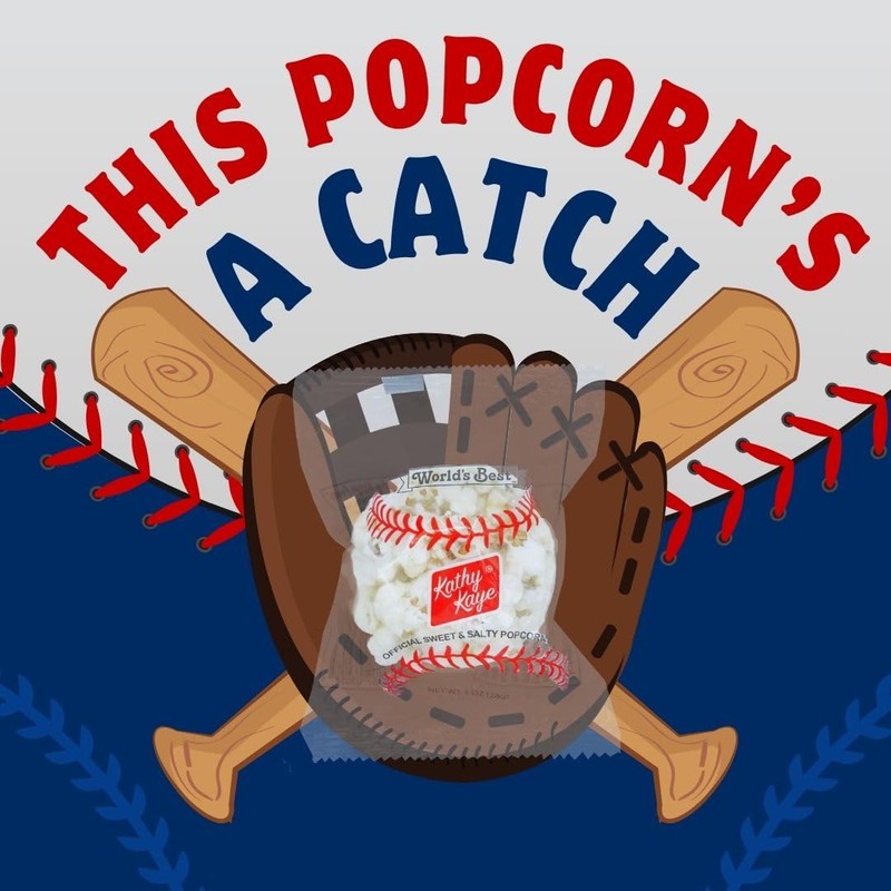 Kathy Kaye Baseball Sweet & Salty 1 oz. Popcorn Balls