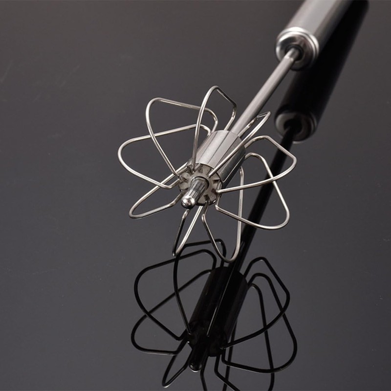 Egg Whisk Stainless Steel - Hand Push Whisk Egg Blender