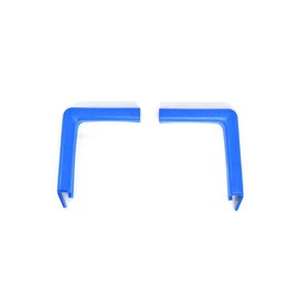 4 Pack Light Blue Replacement Parts Hard Plastic Left and Right Corners for Shopping Carts and Baskets in Maintenance Departments and Home Improvement Stores by Marketing Holders