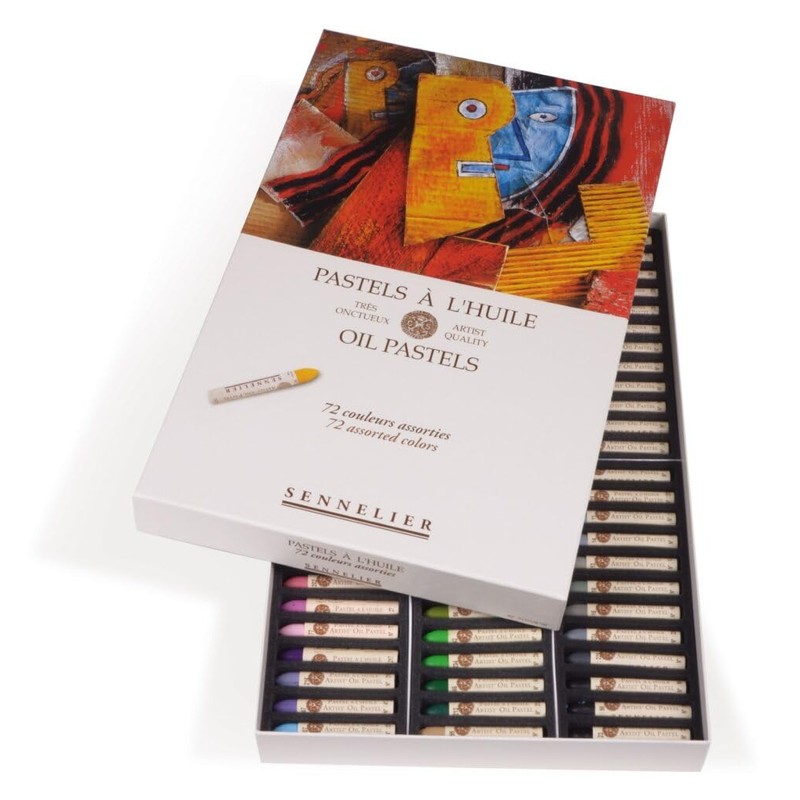 SENNELIER Cardboard Oil Pastel Set, 48 Count (Pack of 1),