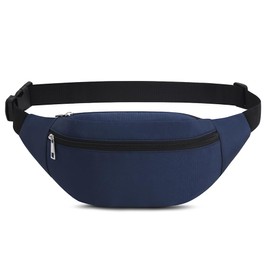Bum Bag Waist Bag Sport Waterproof Belt Bag Women's Neck Pouch Nylon Men's Sports Bag Outdoor Travel Hiking Running Jogging Dog Training, blue, Fashion