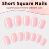 Bellelfin 240Pcs Short Press on Nails Pink Nails Press on,