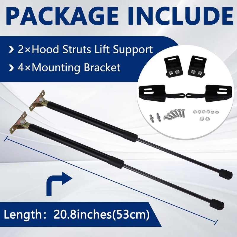 HNeekyr Front Hood Lift Support, Compatible with Jeep Wrangler JK