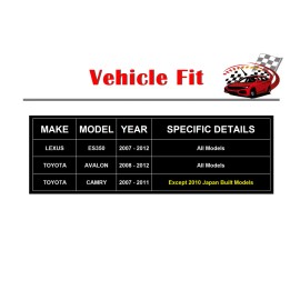 AutopartsPConline Drilled Slotted Rotors and Brake Pads Brakes Kit for Toyota Camry Avalon ES350