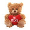 Plushland Stuffed Mocha Heart Bear – Be Mine- Plush Bear