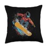 Freestyle Snowboarder Vector Throw Pillow