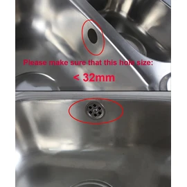 Qrity 1 Piece Connection Pipe for Washbasin and Sink, Circular Interface (Size: 41 x 41 mm), Pipe Length 250 mm, Diameter 26 mm (Inner Diameter: 21 mm)