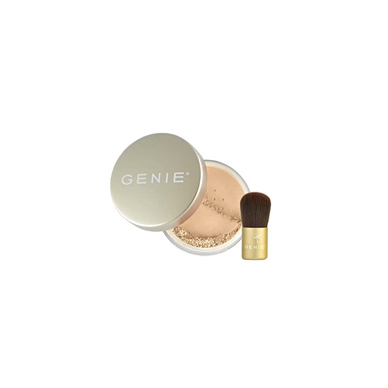 GENIE NUTRATANICALS Antioxidant Foundation Light, 8 gm & Small Kabuki