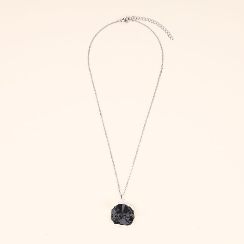 COAI Healing Raw Crystal Necklace for Women, Stone, Obsidian