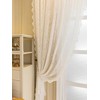 Lace Curtains for Windows 63 inch Drop Vintage Net Curtains