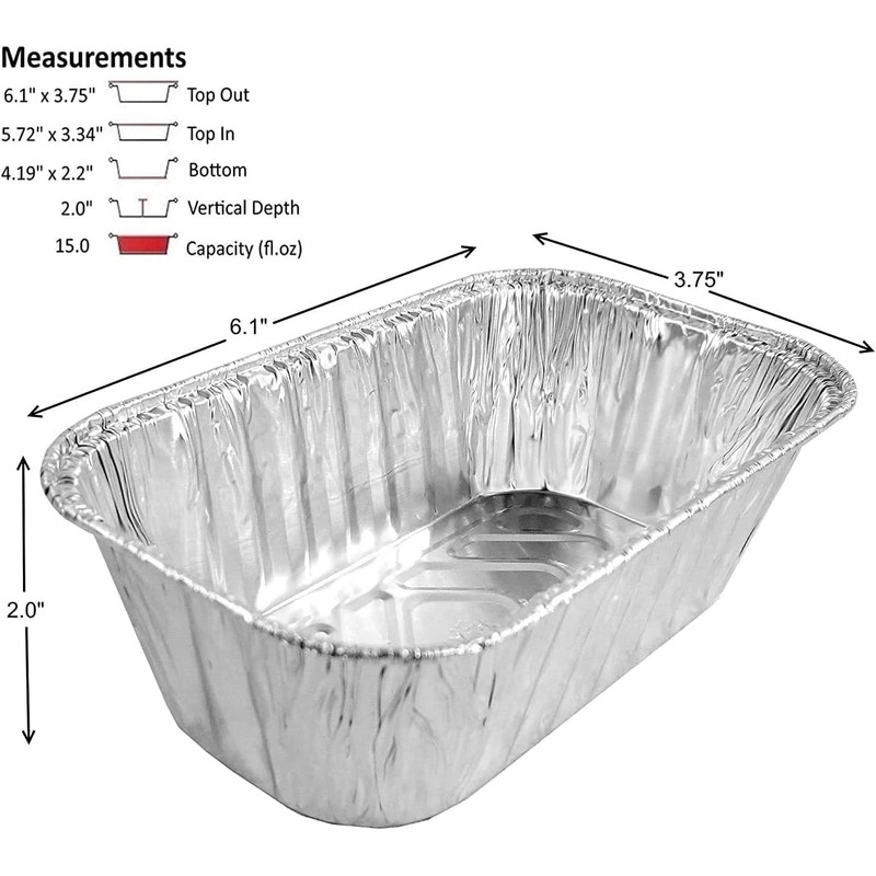 HFA Aluminum Foil Mini-Loaf/Bread Baking Pan w/Clear Low Dome Lid