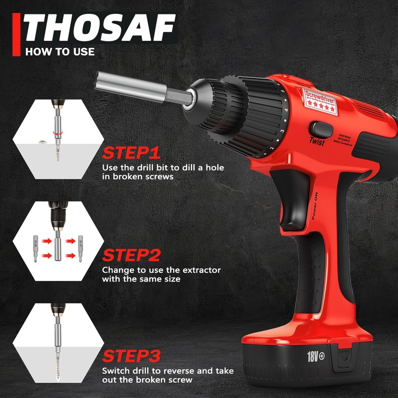 Gifts for Men and Women, Damaged Screw Extractor Kit and