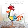 Rooster Statue Figures Ornament Metal Rooster Display Model Toy for