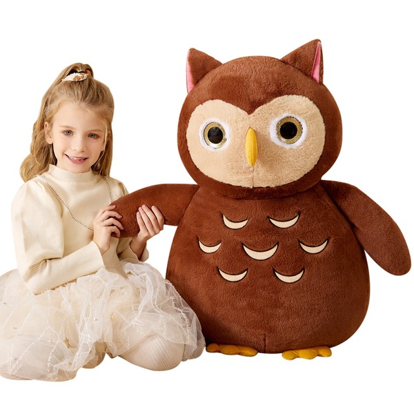 EARTHSOUND Giant Owl Stuffed Animal Plush Toy,Large Owl Jumbo Cute