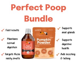Buddy & Lola Perfect Poop Bundle 100% Natural Pumpkin Powder For Dogs, Tummy Settler For Dogs, Canned Pumpkin Alternative, High Fibre Supplement For Dogs, Easy To Use Pumpkin Puree For Dogs UK
