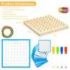 HEELWIRE Wooden Geoboard,Montessori Toy,Graphical Mathematical Education Toy for Kids with