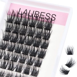 Cluster Lashes 72 Individual Lashes Fluffy Lash Clusters Volume Eyelash Clusters DIY Lash Extension Kit Cluster Eyelash Extensions (03-0.07D, 16mm)