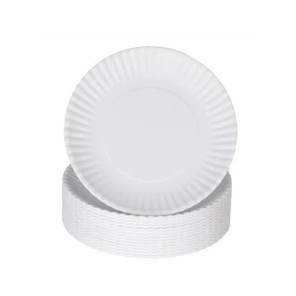 YALOON Everyday Disposable Paper Plates, 9 inch, 50 Count, Microwave