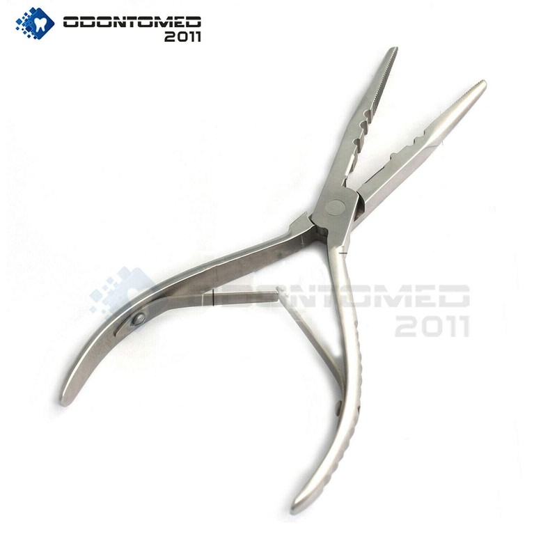 OdontoMed2011 Fisherman's Needle Nose Plier 8" With Spring Stainless Steel