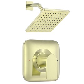 T2472EPBG Genta LX Brushed Gold High-Pressure Balancing Modern Shower Trim, Compatible with Moen 2510 Valve, including 6.5 inch Showerhead, Shower Arm, Shower Lever Handle
