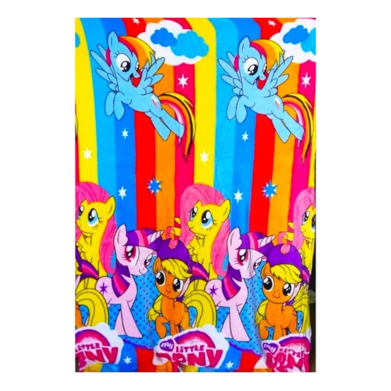 Eco R Lote 6 Cobijas Frazada Cama Queen Personajes Infantil