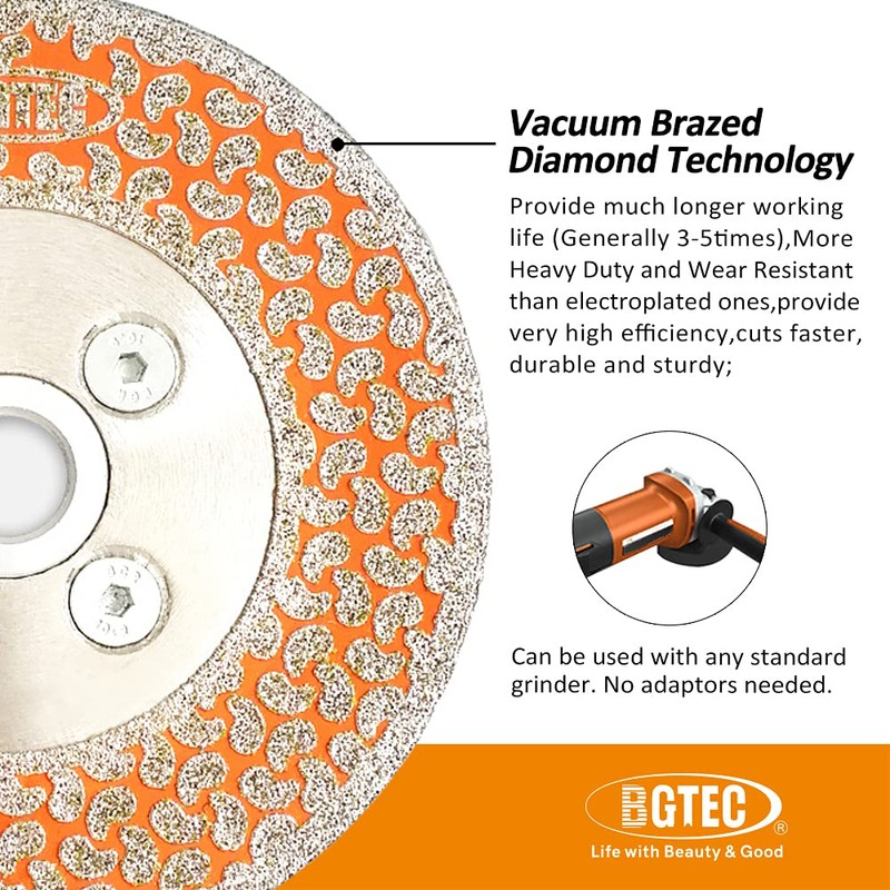 BGTEC 4.5''/115mm 2 in 1 Cutting and Grinding Diamond Blade