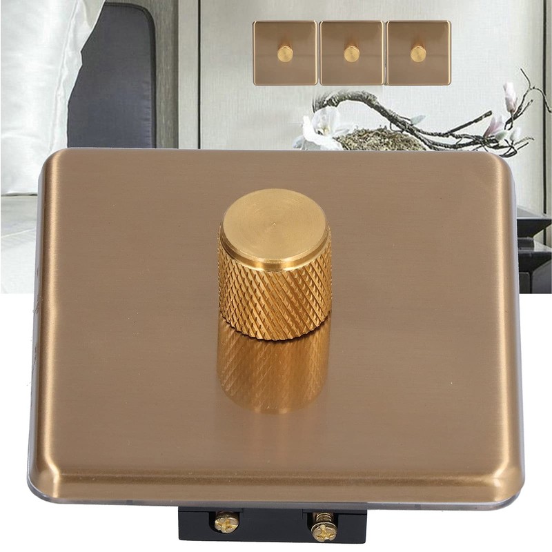 Dimmer Light Switch Stainless Steel Golden Colour Elegant Scratch-Resistant Durable